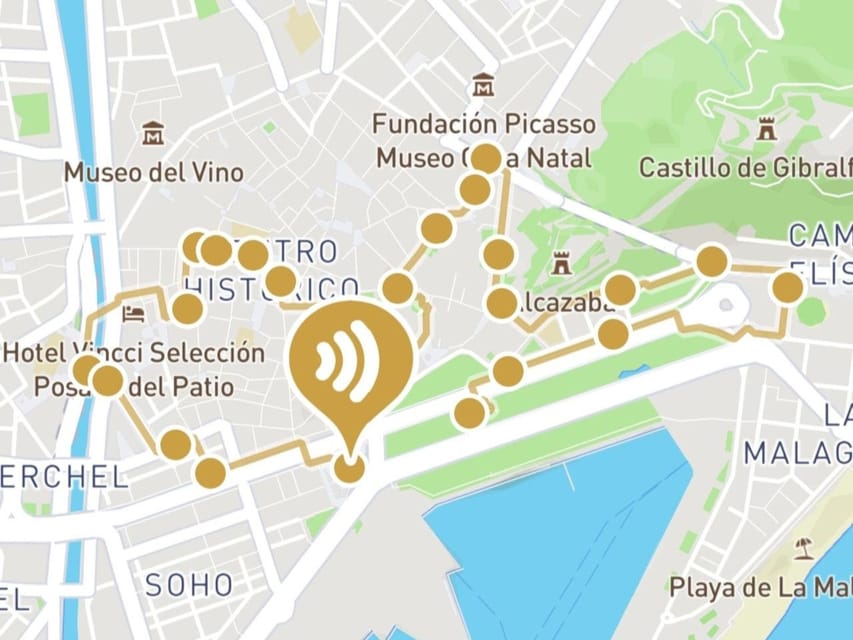 Audioguide City Walk Malaga for cruises (German & English) - Following the old-town route at your own speed