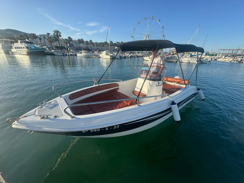 Benalmádena: Boat Rental without License - What the boat includes, and what it does not