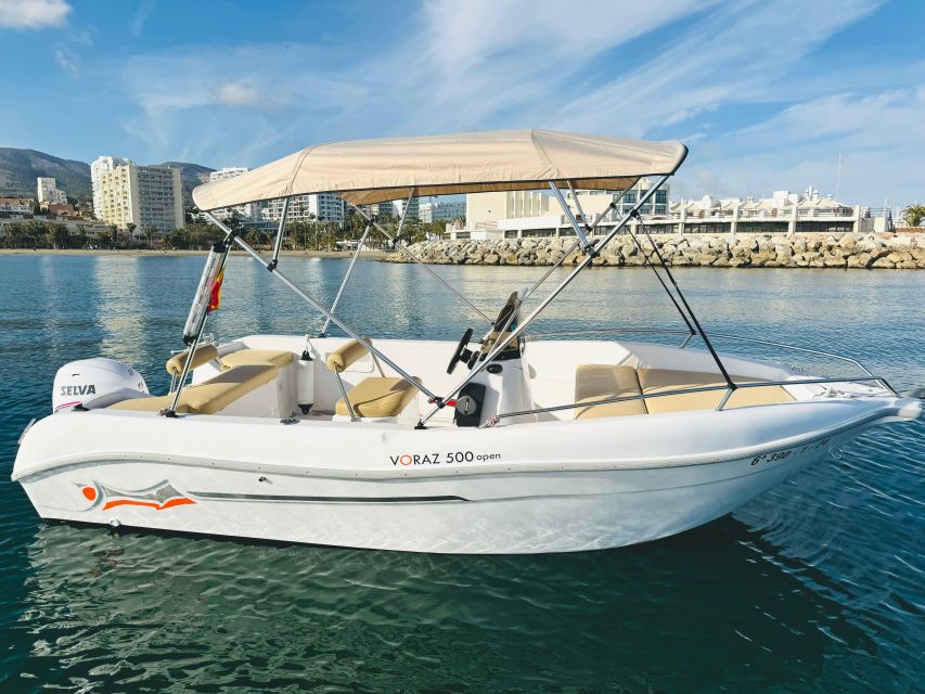 Benalmádena: Costa del Sol License-Free Boat Rental - Choosing between 30 minutes, one hour, and four hours