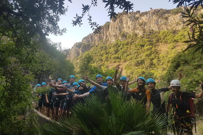 Canyoning Gorge Descent, river walk in Benahavis. - Wetsuits, helmets and the right footwear