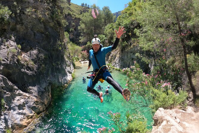 Canyoning Rio Verde from Nerja - Entering the river in Sierra de Almijara