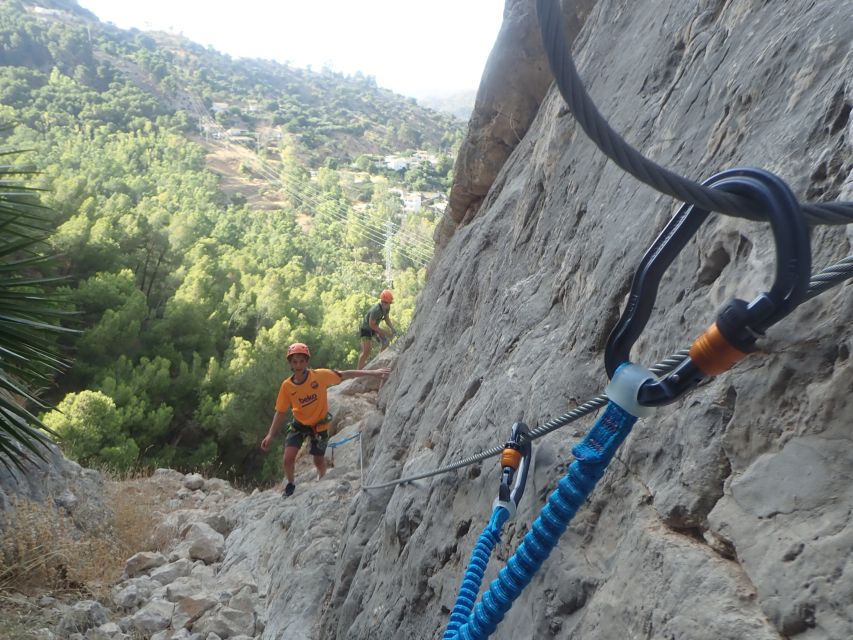 El Chorro: Vía Ferrata at Caminito del Rey Tour - The first climb: steel cables and iron steps
