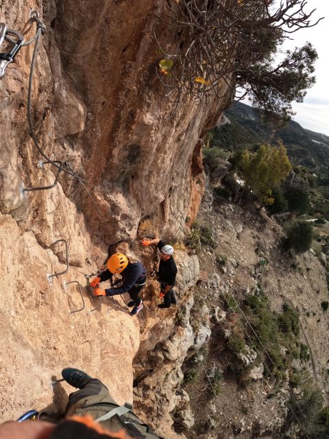 From Estepona: Vía Ferrata de Casares guided climbing tour - The two monkey bridges