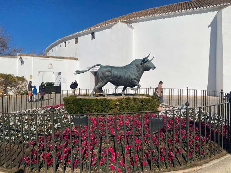 from Marbella, Estepona:Private tour Ronda incl. transfer,bullring,tapas - Tapas with a view of the gorge