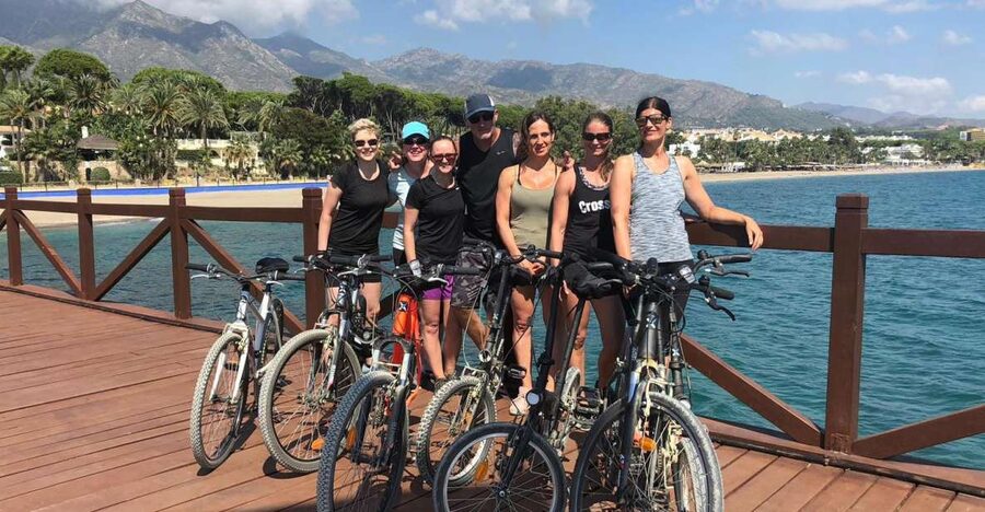 From Marbella: Guided Bicycle Tour to Puerto Banús - Reaching Playa Puerto Banús and the marina