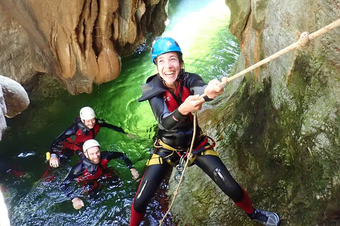 From Mijas: Guadalmina Canyon Canyoning Tour - Learning the basic canyoning moves