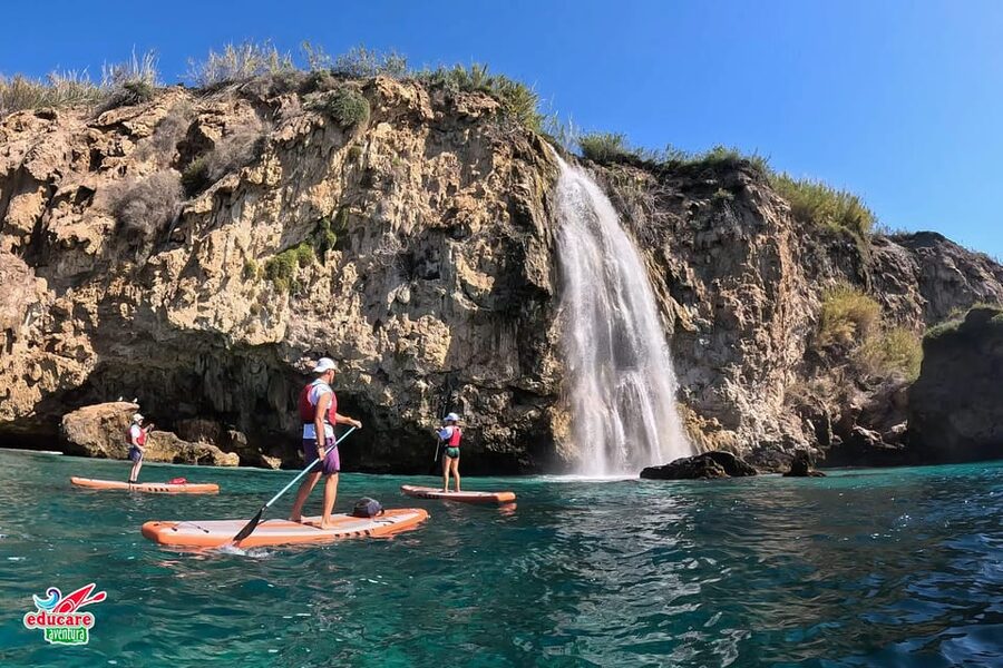 From Nerja: Guided Paddle Surf Cliffs and Maro Waterfall - The paddle from Burriana Beach to the waterfall