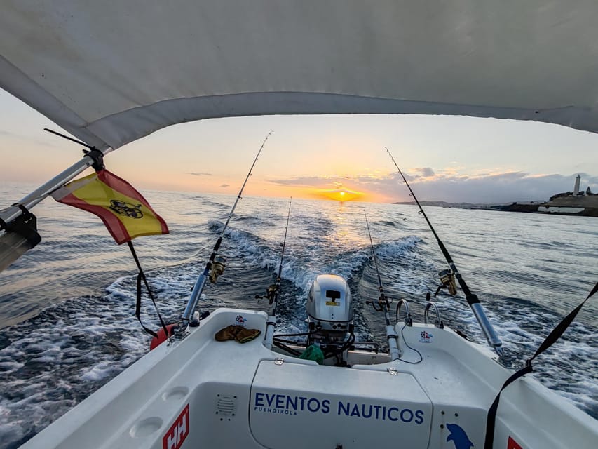Fuengirola: Bottom Fishing with Jigging and Squid, 2, 4 and 6 hours - A small boat and a very personal fishing setup