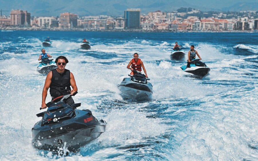 Fuengirola: Jet Ski Rental - The photo stop and Fuengirola from offshore
