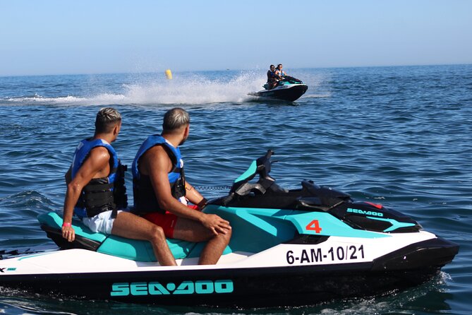 Jet Ski Experience in Marbella - The jet skis, safety gear, and staff approach