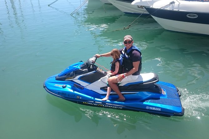 Jet Ski Rental - Leaving Estepona Port on a Yamaha jet ski