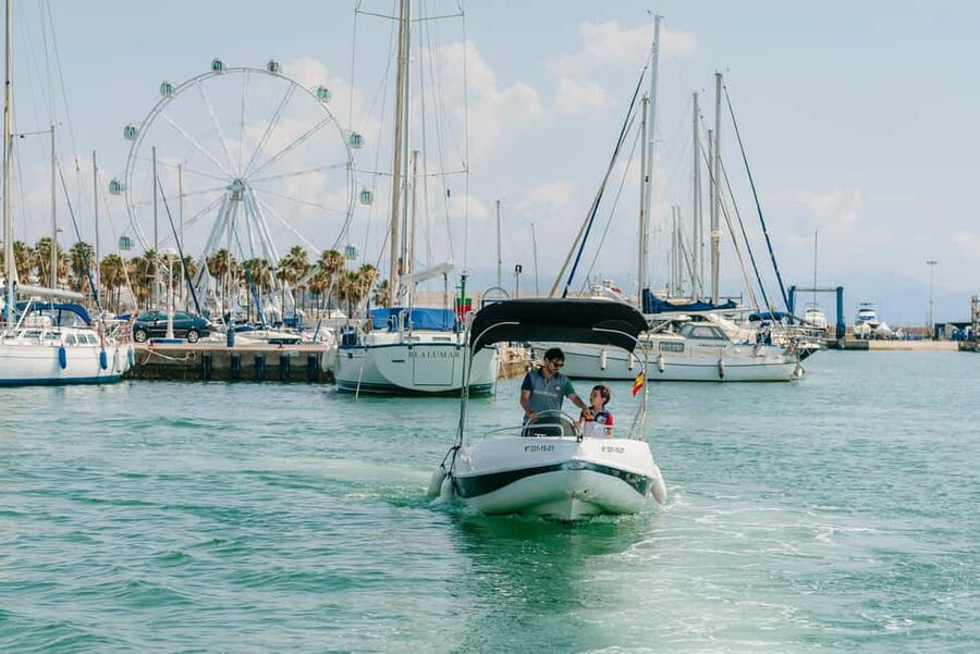 Malaga: Boat Rental without a License for Dolphin Watching - Swimming, coves, and the view from offshore