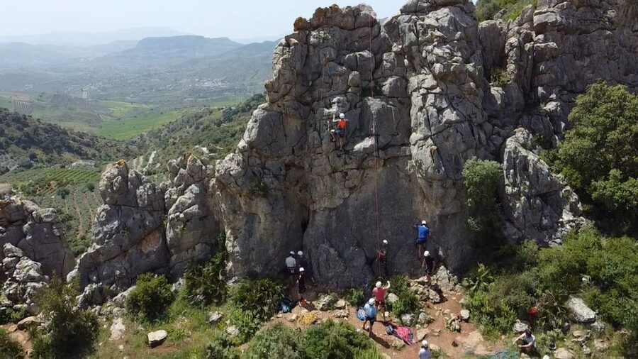 Málaga: Caminito del Rey and El Chorro Climbing Trip - Reaching the top, then rappelling down