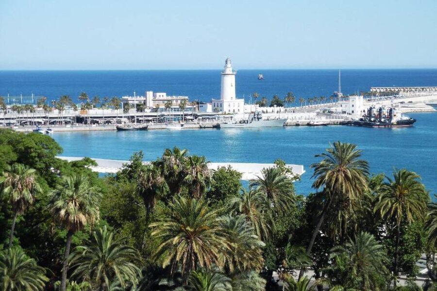 Malaga: Guided E-Bike Tour - Gibralfaro forest and the view over the bay