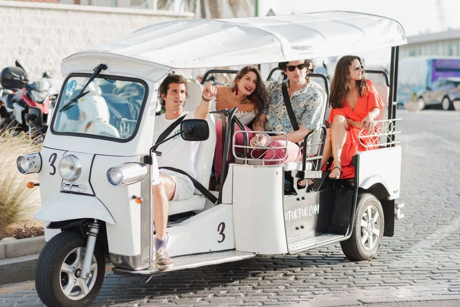 Malaga: Private City Tour by Eco Tuk Tuk - Banco de España and Malaga’s civic center