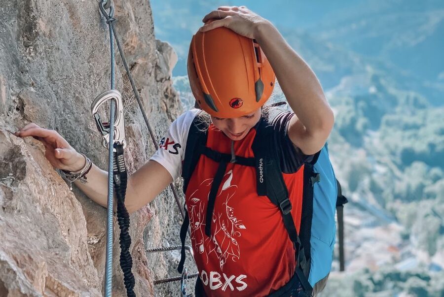 Malaga: Via Ferrata Hike at village of El Chorro - The 35-meter zip line