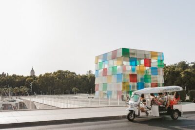 Malaga Welcome Tour with Local Guide in Eco Tuk Tuk Private