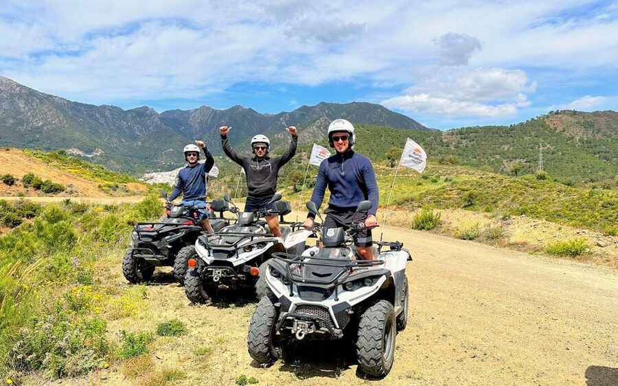 Marbella: Costa del Sol Shared Quad Tour - Crossing the historic bridge