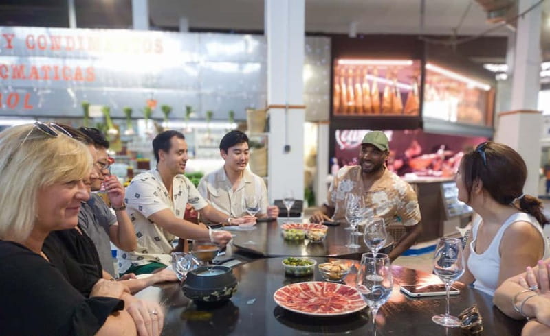 Marbella: Guided Market Tour with Tapas and Wine Pairings - Three wines matched to the market food