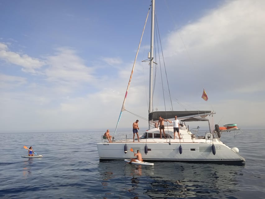 Marbella: Private Cruise in Catamaran - Swimming, paddleboards, and kayaks