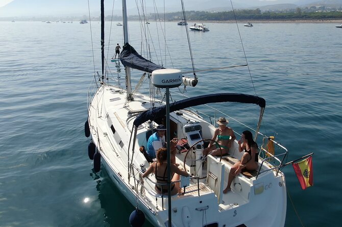 Marbella Private Sailboat: Navigation, Bath and Snacks (10 pax) - Leaving Puerto Banús by sail