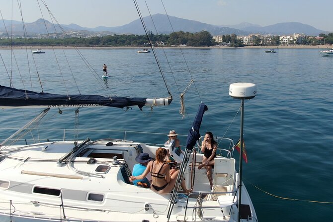 Marbella Private Sailboat: Navigation, Bath and Snacks (10 pax) - Food, drinks, and the boat’s bathtub table