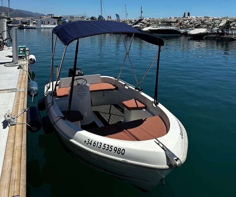Marbella: Puerto Banús Boat Rental with No License Needed - Key points to know before you book