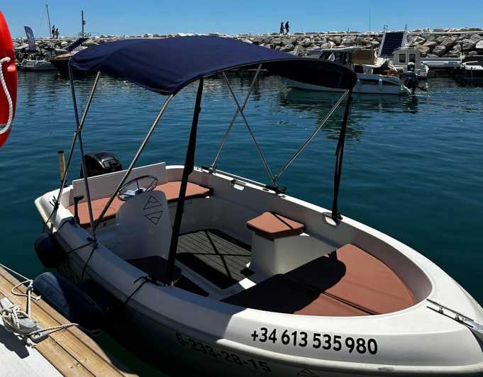 Marbella: Puerto Banús Boat Rental with No License Needed - Getting ready with music, drinks, and towels
