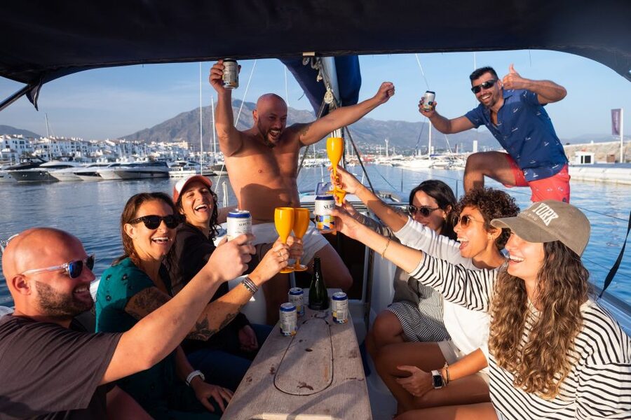 Marbella: Sailing & Dolphin Watching with Snacks and Drinks - Snacks, drinks, and an easygoing mood