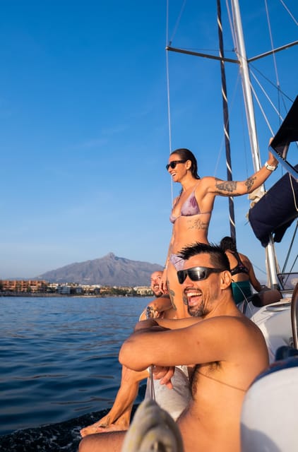 Marbella: Sailing & Dolphin Watching with Snacks and Drinks - Clear-day views toward Gibraltar and Africa