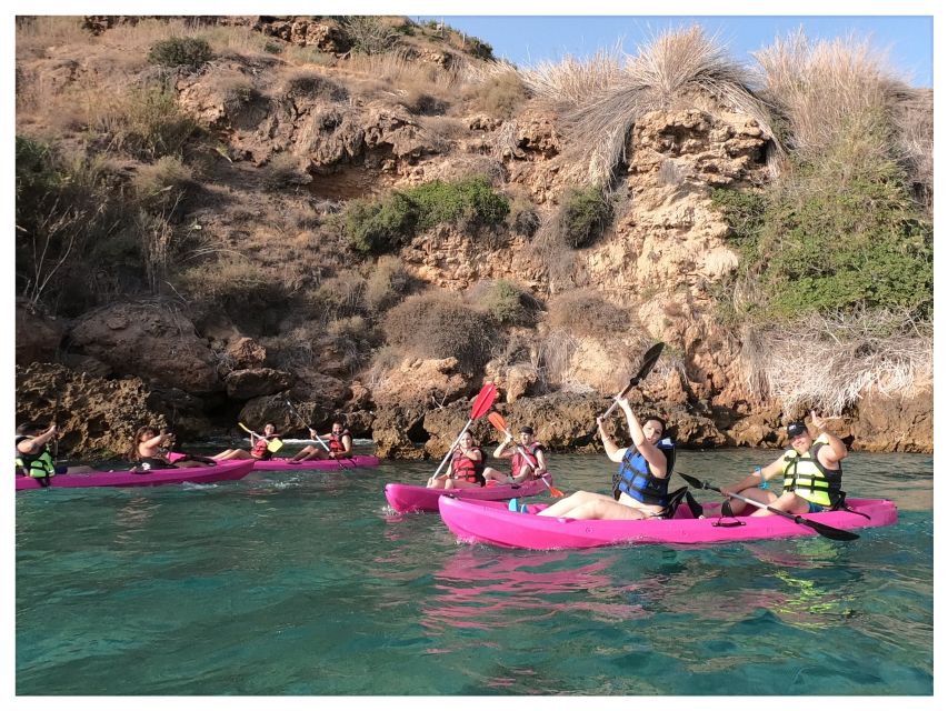 Nerja: Cliffs of Maro-Cerro Gordo Guided Kayak Tour - Paddling out from Maro Beach
