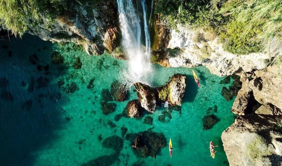 Nerja: Guided Kayak Tour Nerja Cliffs and Maro Waterfall - Maro Waterfall and the swimming break