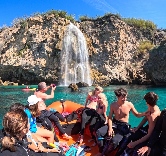 Nerja-Maro: Snorkeling & Sea Scooter Speedboat Trip - Snorkeling below the Maro-Cerro Gordo cliffs