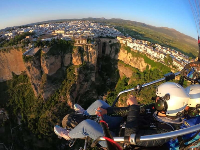 Paramotoring in Ronda (Malaga), near Marbella - Getting Ready Beside the Gravel Landing Strip