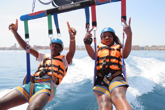 Parasailing in Fuengirola - The Highest Flights on the Costa - Leaving Fuengirola Marina for the open sea