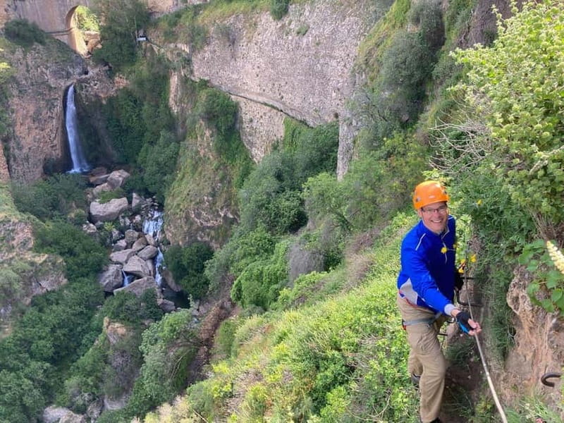 Ronda: Tajo de Ronda Via Ferrata Guided Climbing Tour - Climbing the 50 meter route
