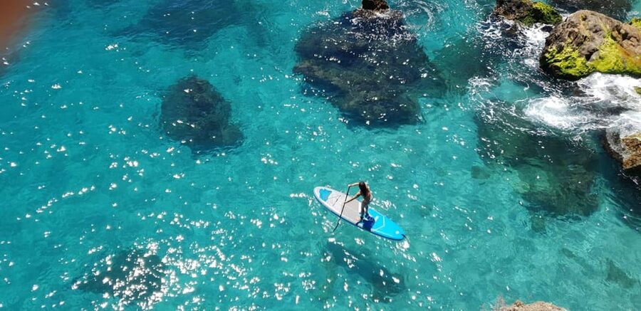 Ruta libre en paddel surf por la cascada de Nerja y Maro 😍 - Sea caves, swimming, and underwater views