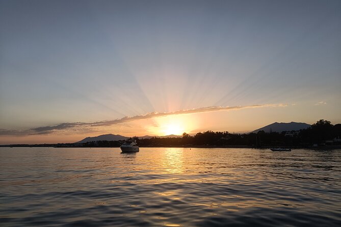 Sunset on Private Sailing boat Puerto Banus Marbella (10 pax) - Entering the harbor at dusk