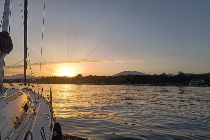 Sunset on Private Sailing boat Puerto Banus Marbella (10 pax) - How the private price works for groups