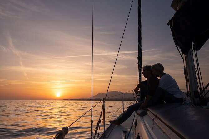 Sunset Sailing along the Marbella coast from Puerto Banus - Sunset and Moonrise on the Return